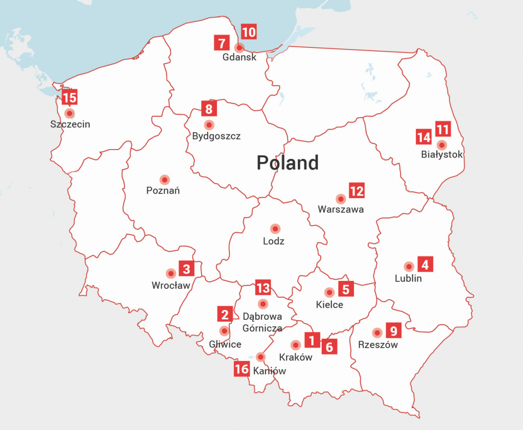 Map of Poland