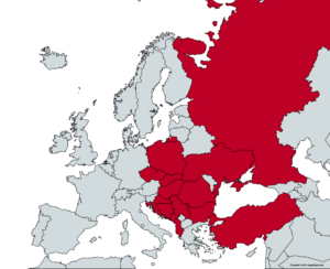 map of emerging Europe countries highlighted